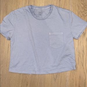 BRANDY MELVILLE Baby Blue Cropped T-shirt